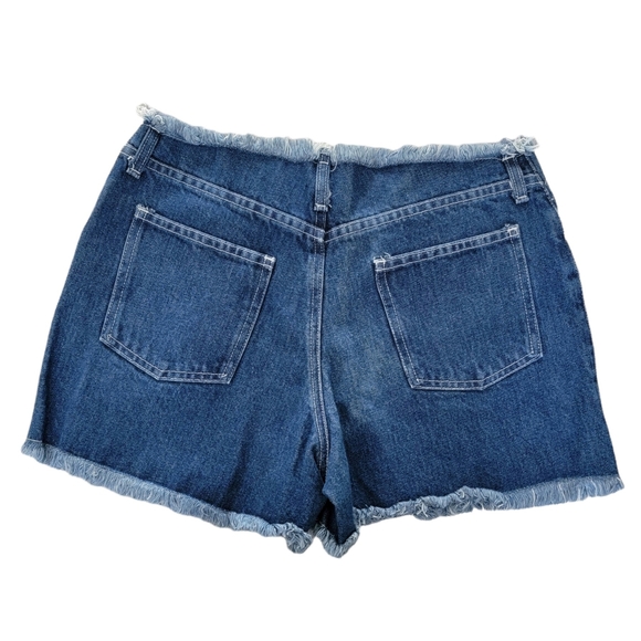 VINTAGE Festival Shorts High Rise Raw Hem Brooklyn Blues Size 7/8 - Picture 2 of 9